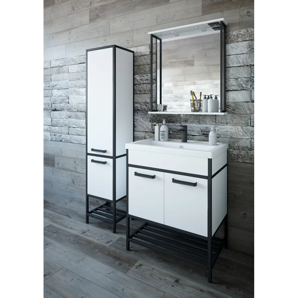 Пенал «Борн» 166.5 см цвет белый Santreyd STLM-2045997 - Вид №3