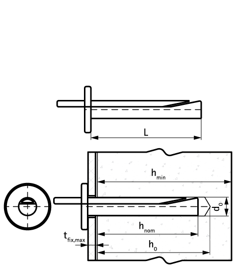 60963665 WCA1 Анкер потолочный экономичный потолочный забивной анкер walraven  - Вид №1