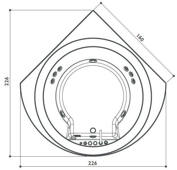 Jacuzzi® Круглая угловая гидромассажная ванна Nova sun-id-1427836 - Вид №2