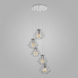 Подвесной светильник металлический серебряный Diamond Silver 4289 TK LIGHTING ДИЗАЙНЕРСКИЕ, КАСКАДНЫЕ 00-3889598 Прозрачный;серебро