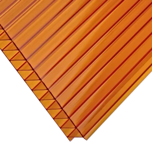 Поликарбонат сотовый Киви 10 мм 1.05x2 м янтарный 25%