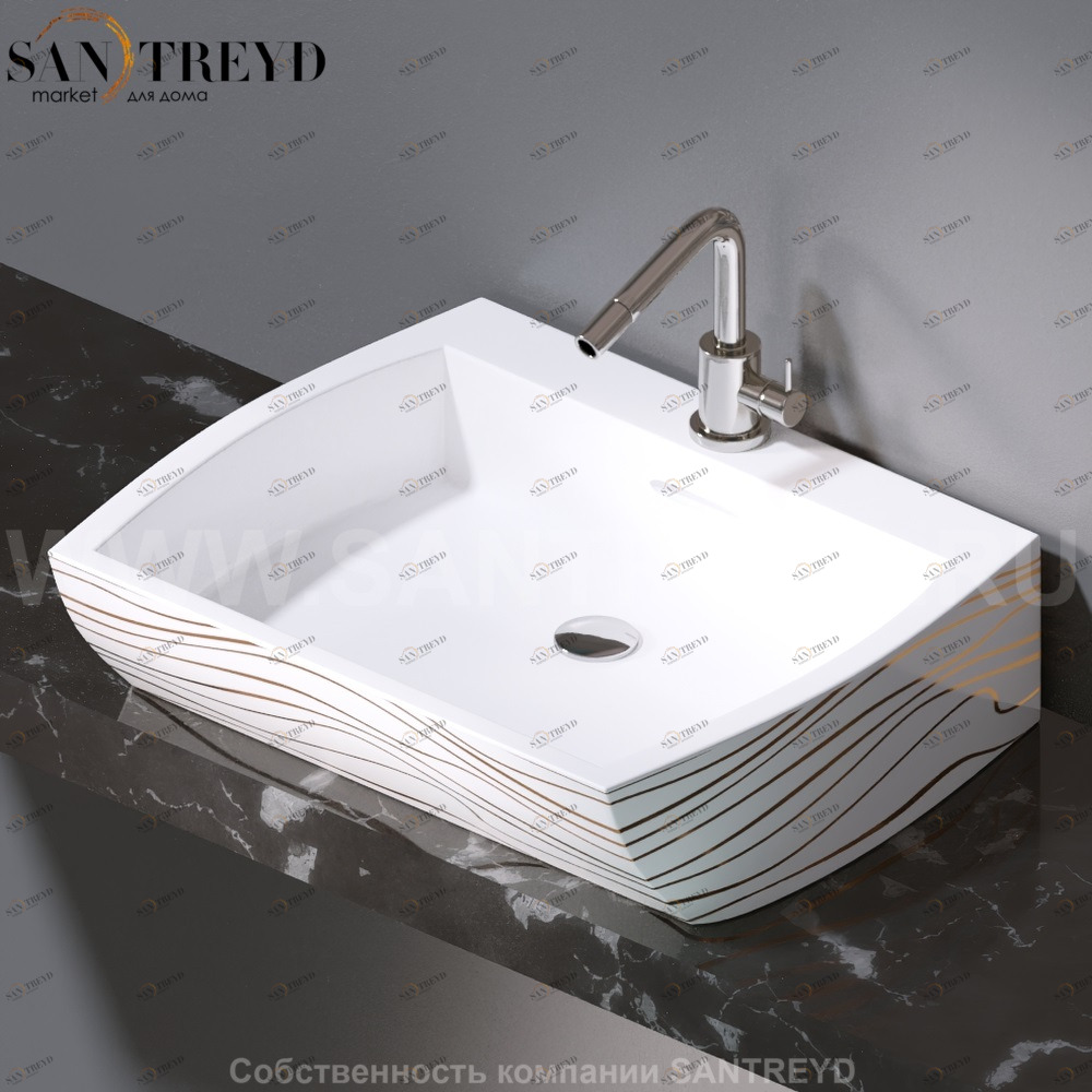 L282.410G Накладная раковина на столешницу  овальная A. e T. Italia SQUARE AeT ITALIA