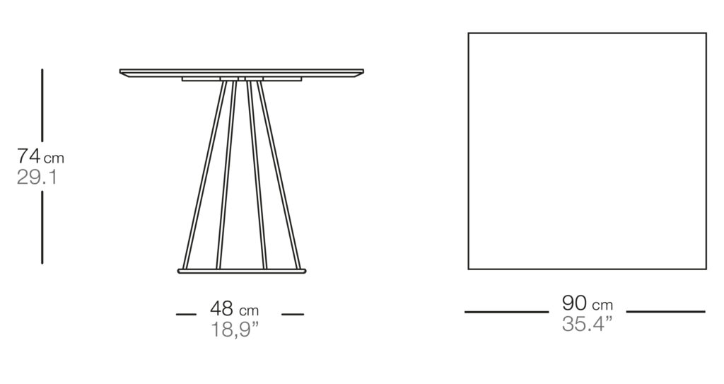 Стол Illa 90x90x74 Bivaq sun-id-1986064 - Вид №2