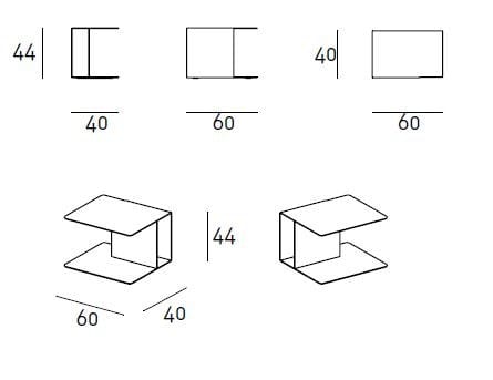 Прямоугольный стол из листового металла Living Divani семья ARCH-00082570 - Вид №2