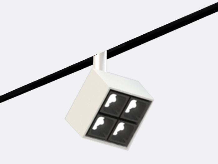 Металлический светодиодный прожектор Lucifero's LEVA QUADRA Q4 MINI TRACK ARCH-00118406