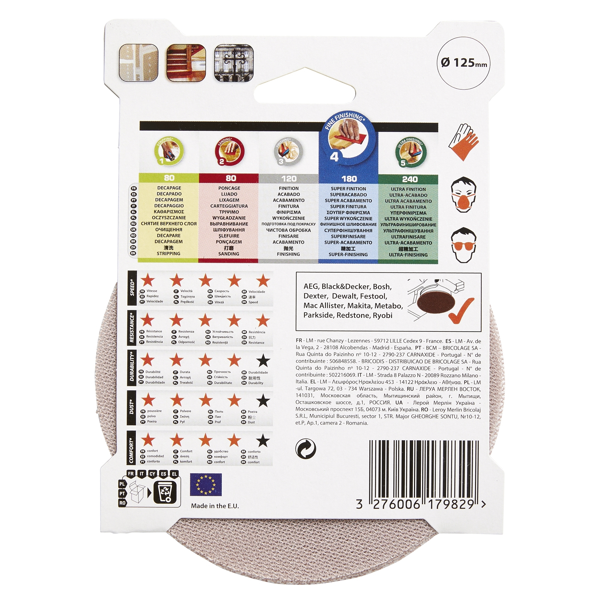 Шлифовальные диски Dexter Pro P180 для финишной обработки поверхностей 81884816 STLM-0013905 - Вид №3