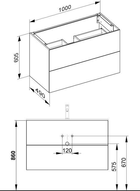 32973140000 Тумба под умывальник KEUCO Plan - Вид №3