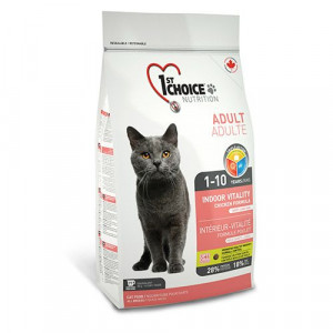 ПР0036447 Корм для кошек VITALITY INDOOR для домашних кошек, цыпленок сух. 907г 1st CHOICE