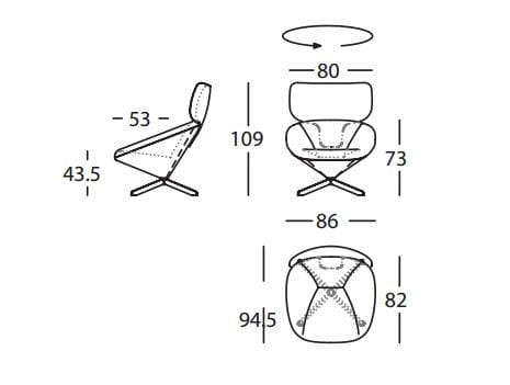 Тканевое кресло с подголовником SANCAL ARCH-00040198 - Вид №17