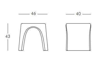 Табурет из полиэтилена SLIDE ARCH-00053671 - Вид №7