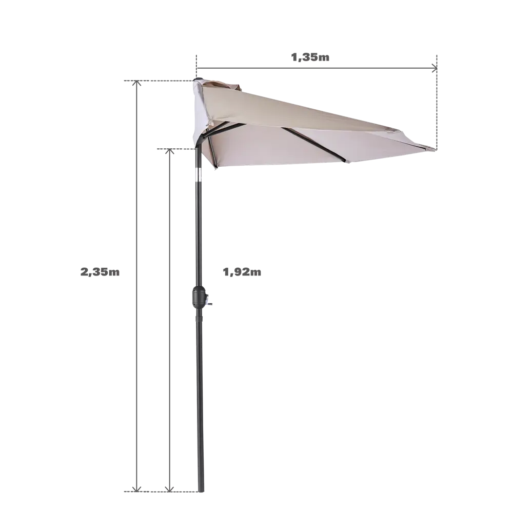Садовый зонт Naterial Arkea 270x235x135 см бежевый STLM-2028899 - Вид №3