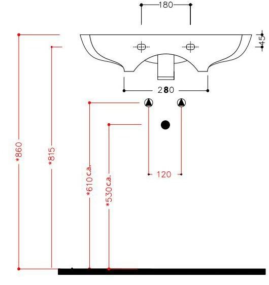 Cle4365101 Подвесная раковина настенная овальная Olympia Ceramica CLEAR белая - Вид №5