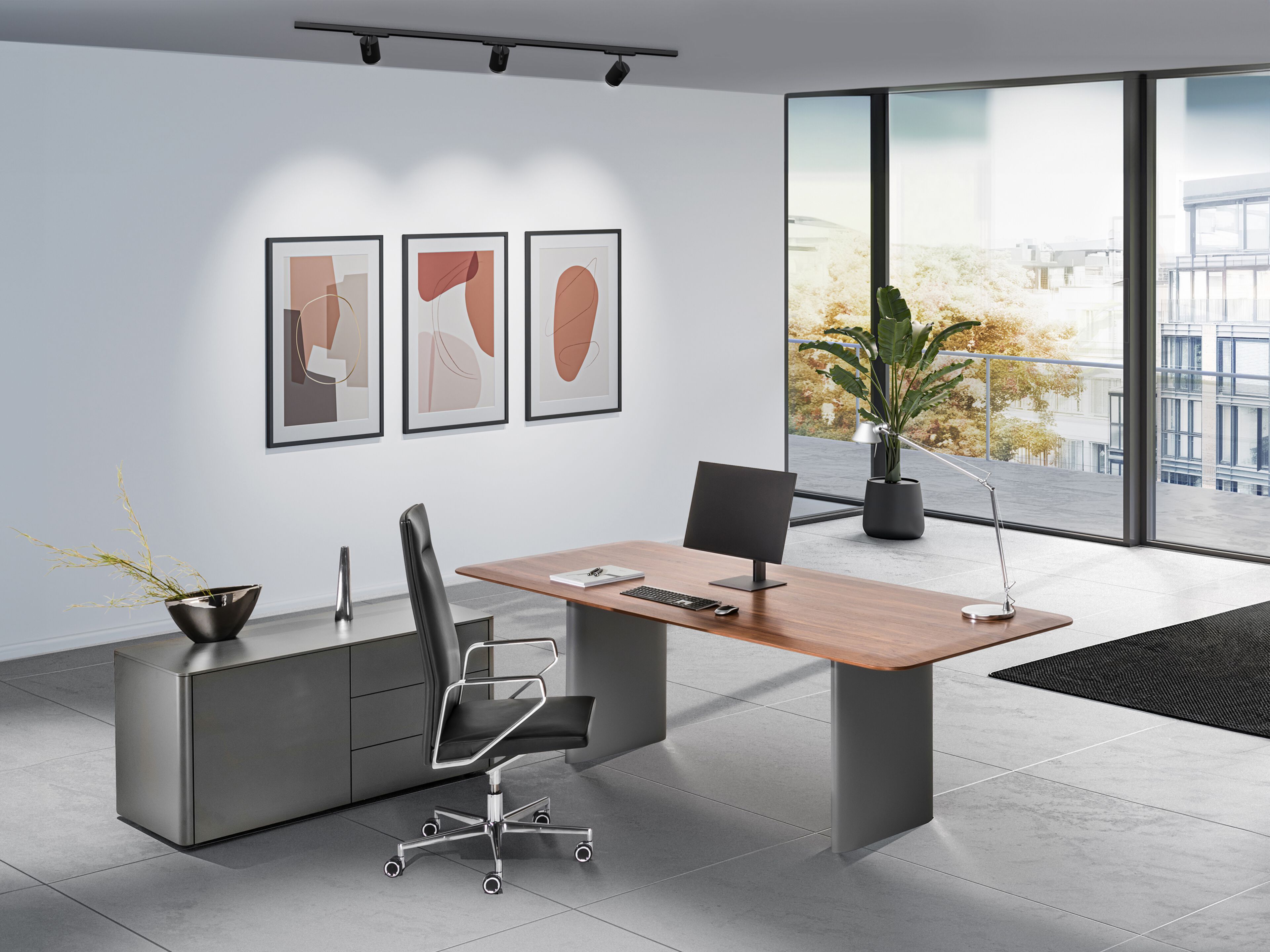 Прямоугольный рабочий стол из массива дерева Spiegels x. air ARCH-00127043 - Вид №3