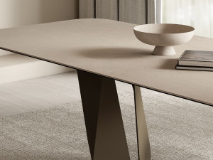 Керамический прямоугольный обеденный стол