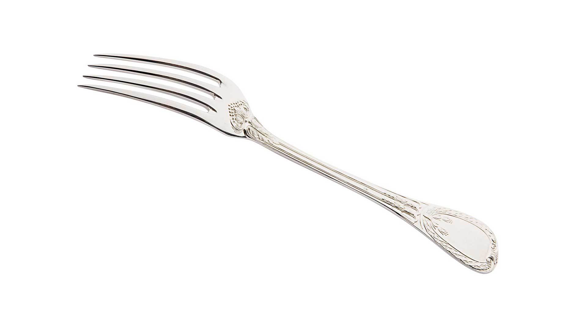 48013 Odiot Вилка десертная Odiot "Лувесьенн" 19,2см (серебро 925) Серебро 925  - Вид №1