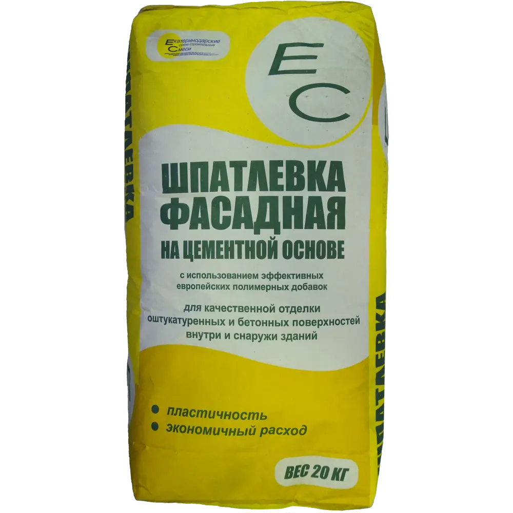 Шпаклёвка цементная ЕС Фасадная серая 20 кг EC STLM-2056451