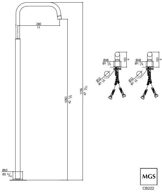 MGS Смеситель для умывальника из нержавеющей стали Contemporary sun-id-1390781 - Вид №1