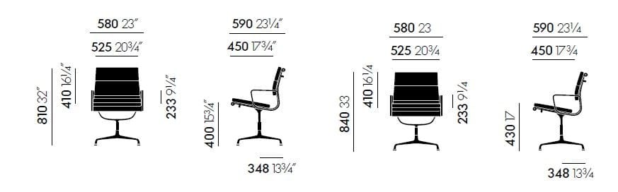 Кожаный стул с подлокотниками VITRA Eames Soft Pad Group ARCH-00088842 - Вид №19