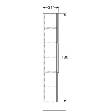 841002000 Высокий шкафчик Geberit iCon с одной дверью Geberit  - Вид №4