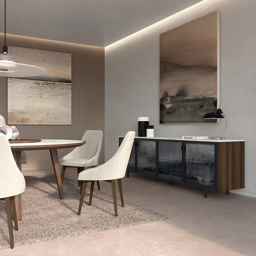 Febal Casa Комод из дерева и стекла с распашными дверцами Aurora sun-id-1357850 - Вид №1