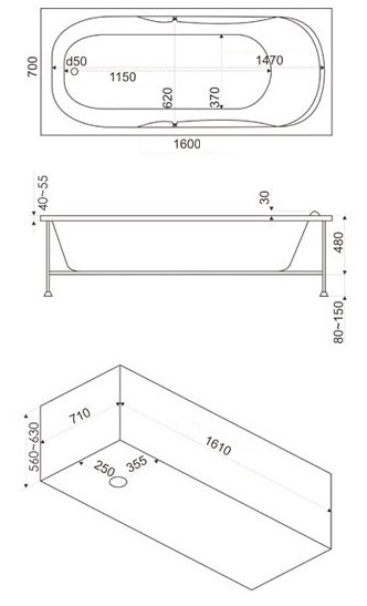 ВС00048 Ванна Bas Рио Santreyd - Вид №1