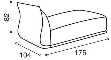 Twils Мягкая кушетка из ткани Drop sun-id-1401845 - Вид №3