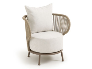 Садовый стул из веревки и ткани