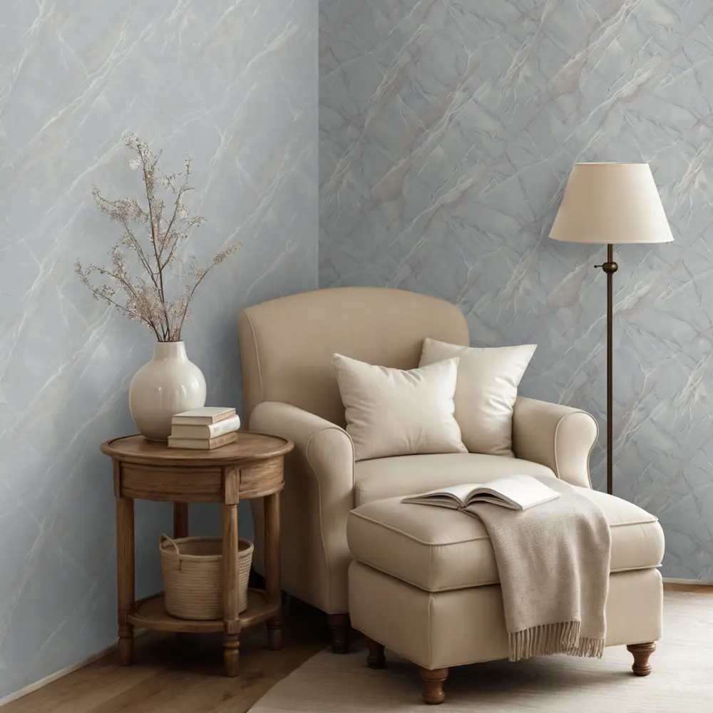 Обои флизелиновые Euro Decor Slab голубые с абстрактным рисунком 1.06 м 89416646 STLM-1568733 - Вид №3