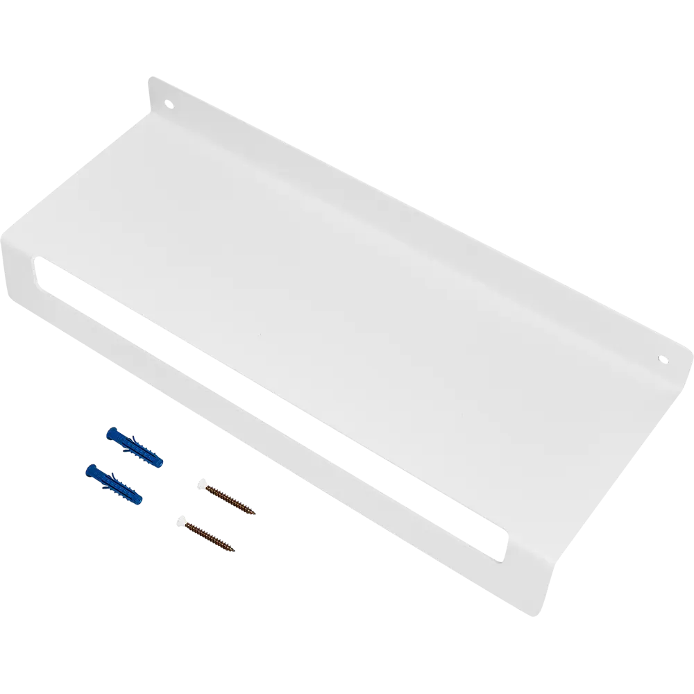 Полка для ванной c бортом 35x8x12 см сталь цвет белый Santreyd С бортом STLM-2177777 - Вид №1