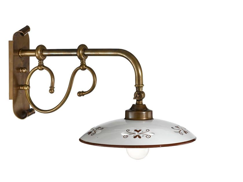 Регулируемый латунный настенный светильник с керамическим диффузором Cremasco Illuminazione Венецианская традиция ARCH-00040969
