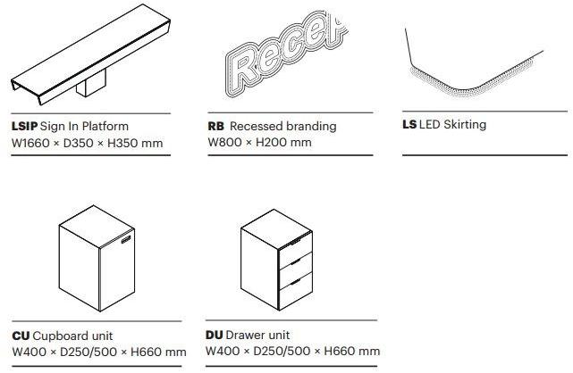 Isomi Модульная офисная стойка администратора из легкого бетона sun-id-1428827 - Вид №4