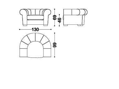 Тканевое кресло с подлокотниками OPERA CONTEMPORARY Fedora ARCH-00105582 - Вид №2