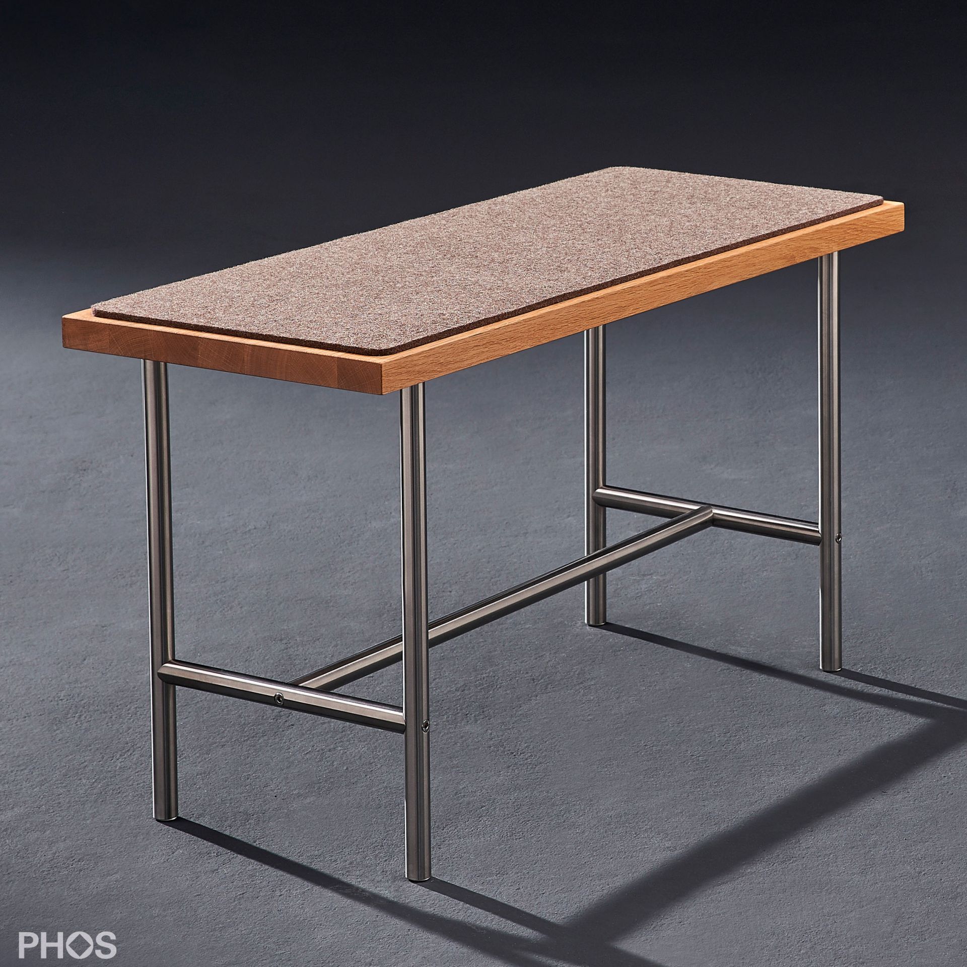 SiB800-Eiche Скамья с сиденьем из массива дуба, ширина 95 см. PHOS  - Вид №1