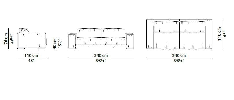 Кожаный диван Baxter BUDAPEST SOFT ARCH-00075536 - Вид №10