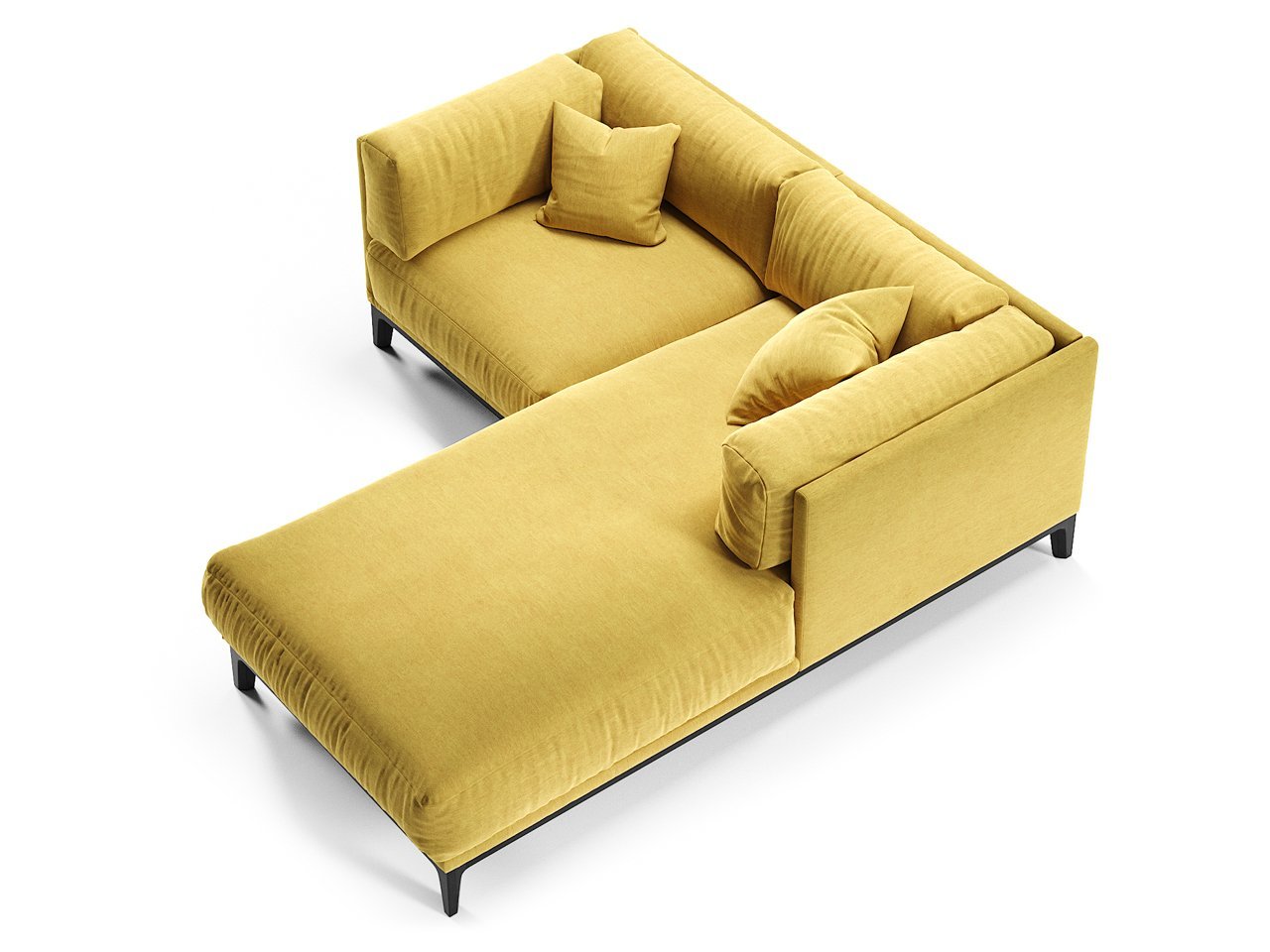 Диван Case угловой желтый THE IDEA ДИЗАЙНЕРСКИЕ 210523 Желтый  - Вид №2