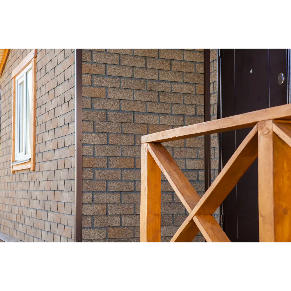 Фасадная плитка ТЕХНОНИКОЛЬ HAUBERK песчаный кирпич для облицовки 18734694 STLM-0012271 - Вид №10