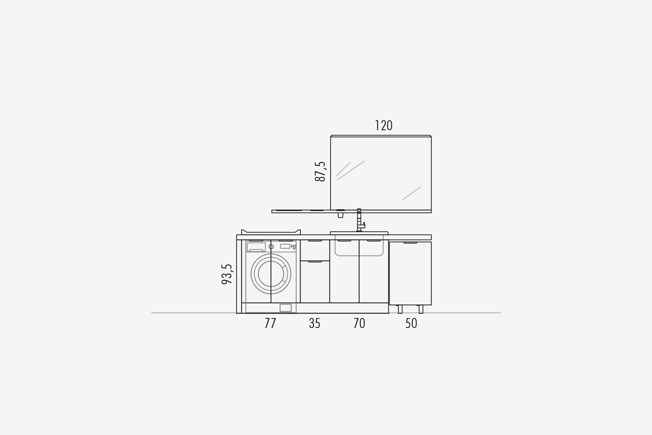 Комплект мебели 02 Arcom Lavanderia w&d STARC113 - Вид №6