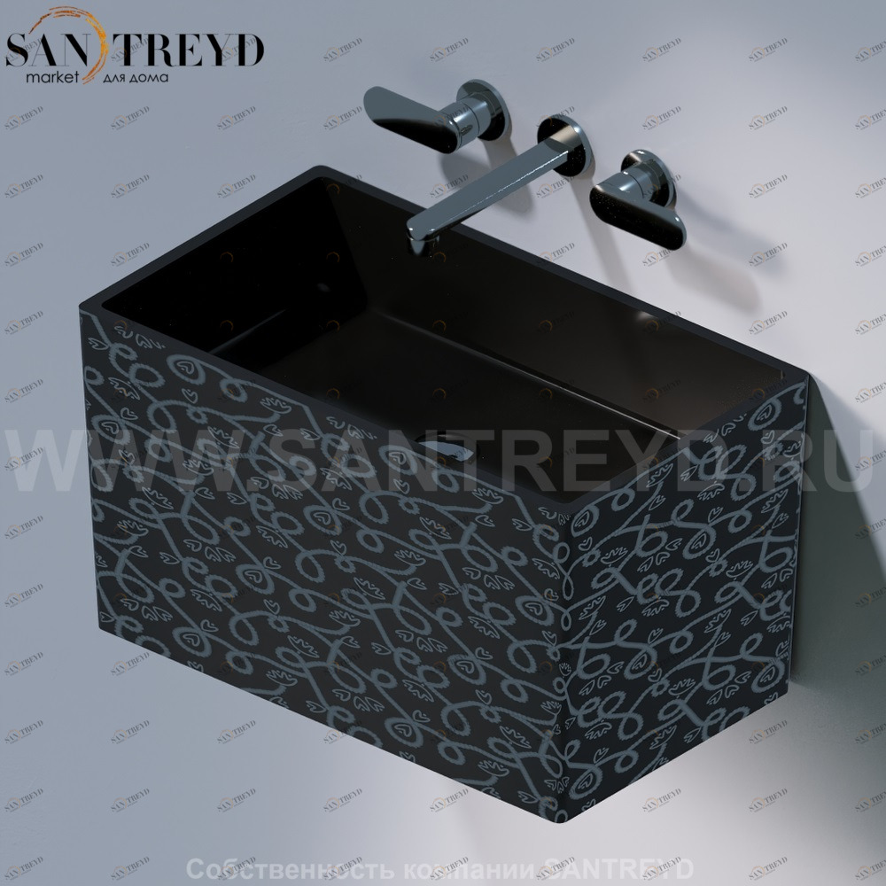 L111.401P Подвесная раковина настенная овальная A. e T. Italia TOWER черная AeT ITALIA