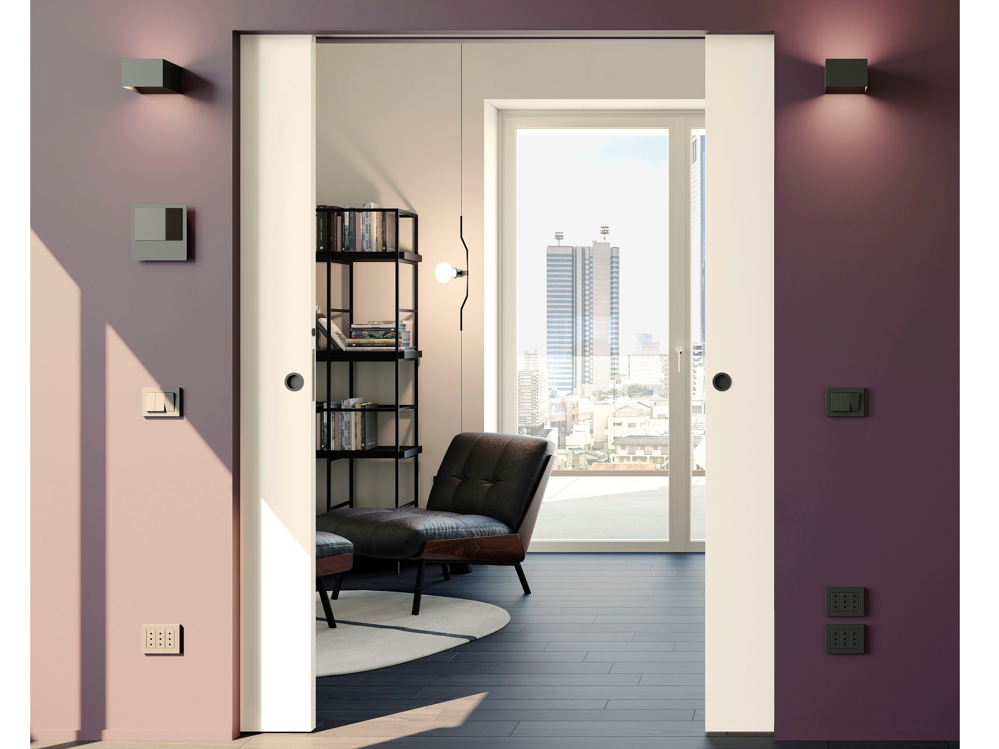 Подрамник для раздвижных дверей с проходом для жгута проводов PROTEK® Magic Box® ARCH-00030392 - Вид №1