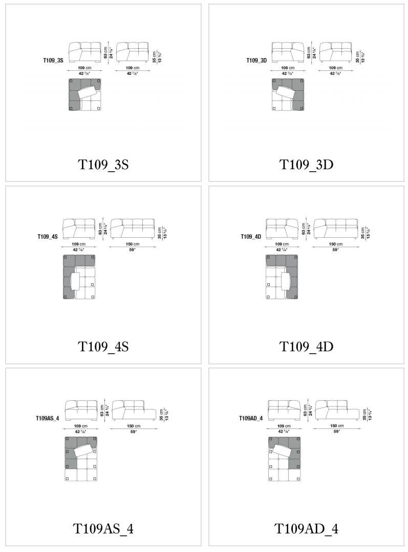 Угловой диван из ткани B&B Italia Tufty Time ARCH-00147049 - Вид №11