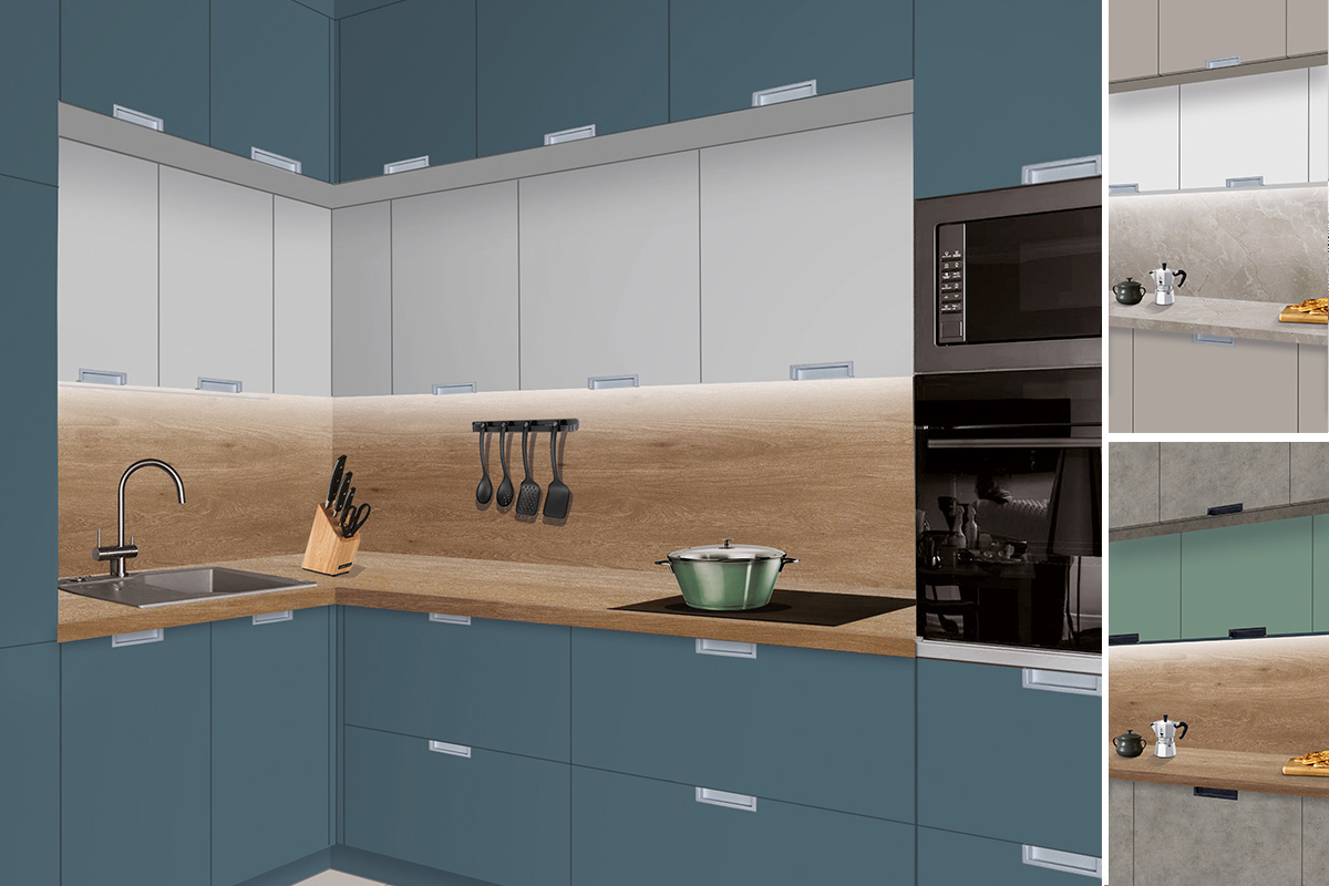 Фасады для кухни Модерн Фрезеровка «Модерн» SL41 Муссон SIDAK SIST727-13592 - Вид №1