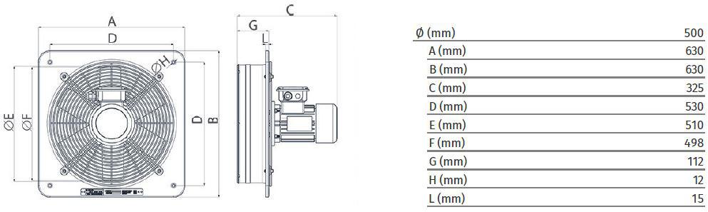 Vortice Осевой вентилятор для потенциально взрывоопасных сред E-atex 40316 - Вид №4