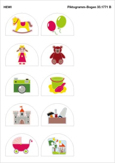 33.1771B лист с пиктограммами HEWI System 111 | Polyamid  - Вид №1