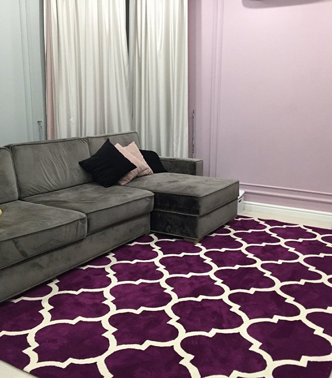 Ковер Trelli белый 120х180 DOLLY CAPRETS ДИЗАЙНЕРСКИЕ, ТРЕЛЬЯЖНЫЙ УЗОР 015107 Белый;чёрный  - Вид №2