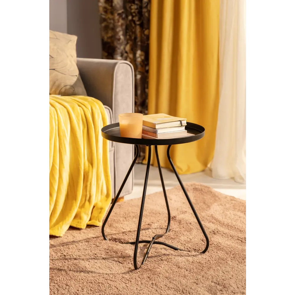 Столик кофейный Sheffilton круг 40x40 см черный STLM-2003684 - Вид №4