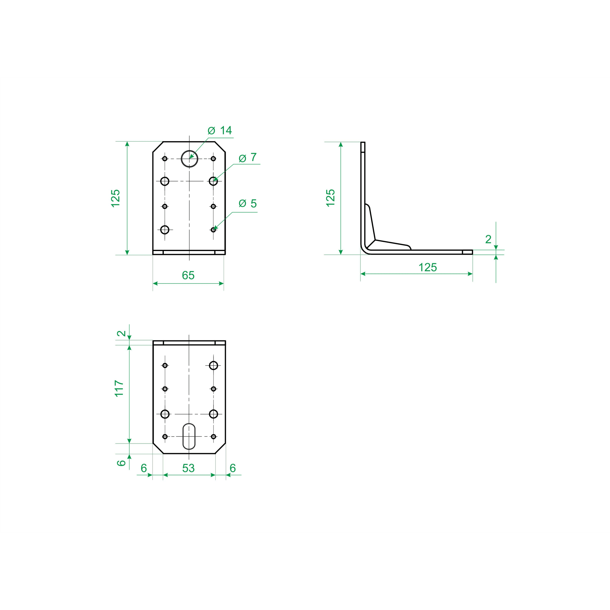 84857865 Угол крепежный 125х125х65х2 Santreyd  - Вид №4