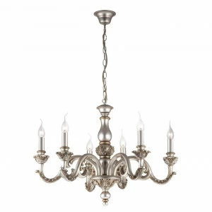 Подвесная люстра Ideal Lux Giglio SP6 Argento IDEAL LUX ДИЗАЙНЕРСКИЕ, GIGLIO ARGENTO 057353 Серебро