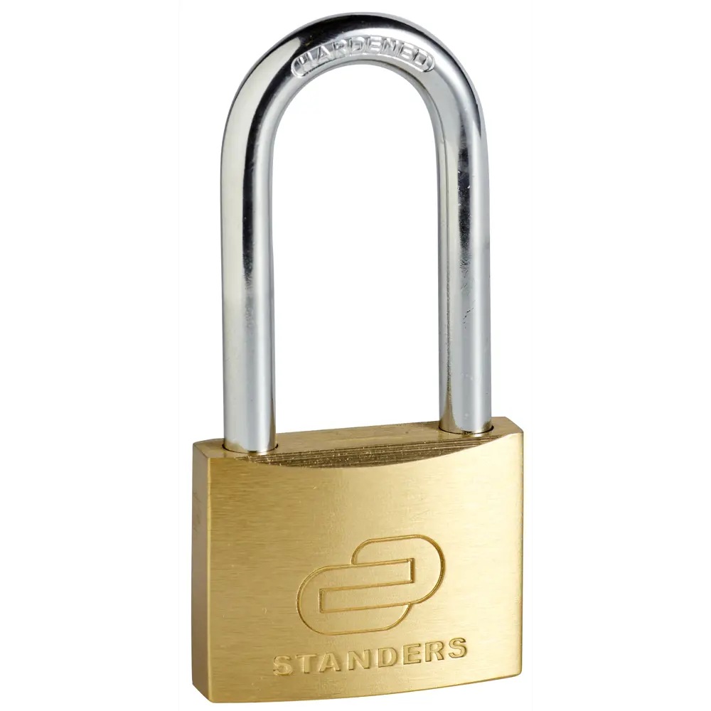 Замок навесной Standers с длинной дужкой 50x39 мм медь STLM-2007074