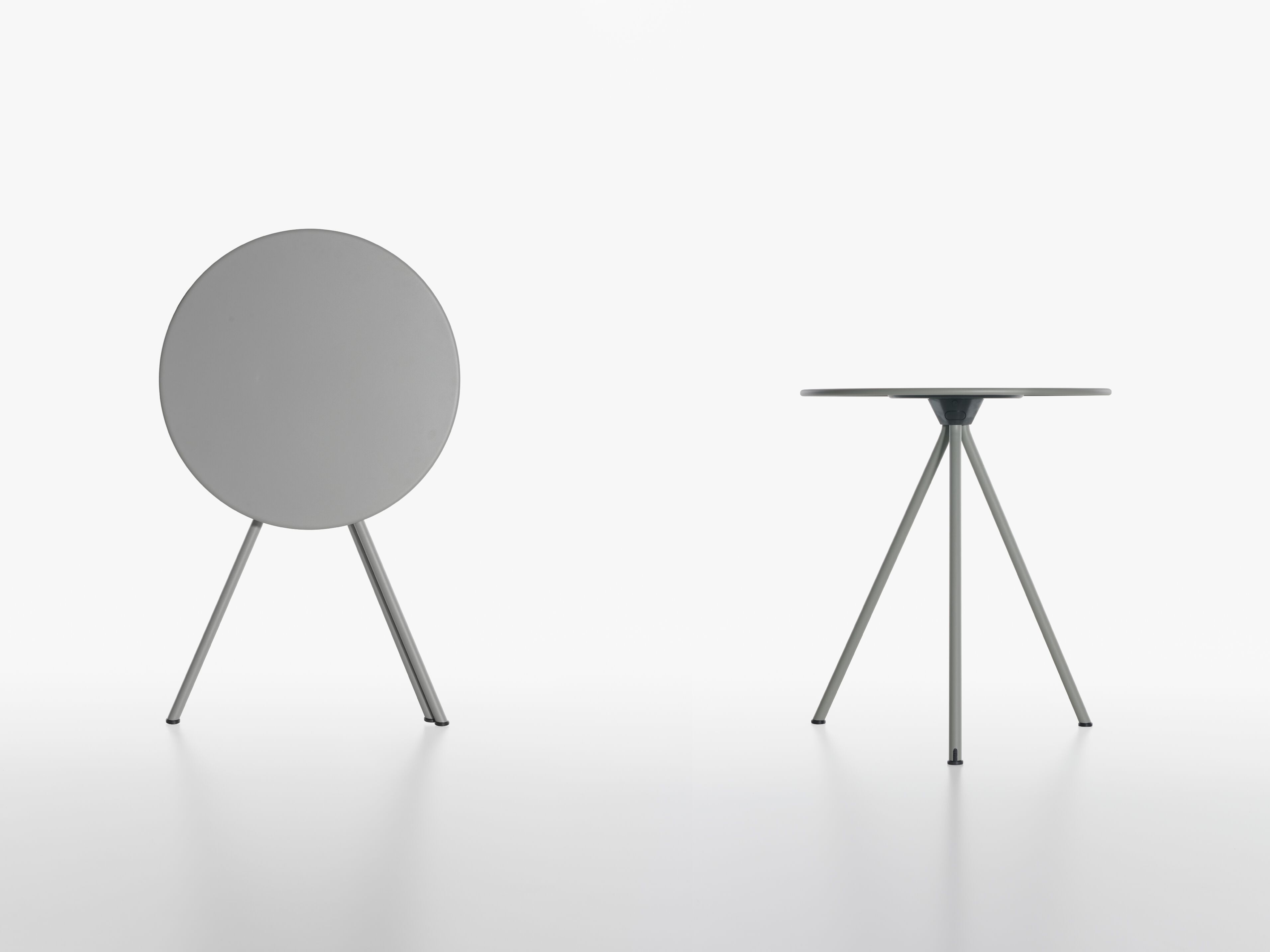 Круглый складной стол с металлическим откидным верхом Plank Randevu ARCH-00048813 - Вид №1