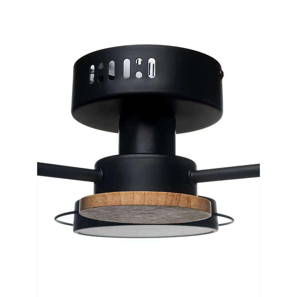 Люстра потолочная светодиодная Lamplandia Bergen Black L1479 с пультом управления, 15 м²,регулируемый белый свет, цвет черный STLM-2112559 - Вид №4